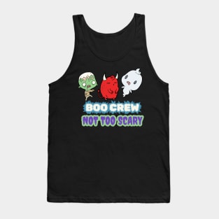 Retro Vintage Halloween. The Little Boo Crew. Not Too Scary Style Tank Top